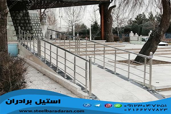 نرده استیل 3خط رمپ